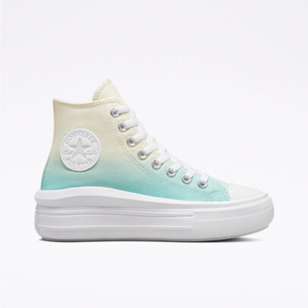 Converse Women's High-Top Sneakers - Cream and Blue Ombré